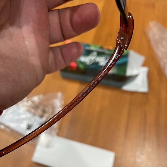 Maui Jim Lighthouse Polarized Rectangular Sunglasses, Rootbeer/Hcl Bronze 407-02 - Picture 6 of 7